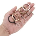 thumbnail image 4 of Uxcell 28 Pcs 1.5 inch Metal Curtain Hook Rings White Curtain Rings with Pin-on Hooks for Living Room, 4 of 4