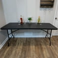 thumbnail image 4 of Everyday Home 6-foot Folding Table for Camping, Parties, and Dining (Black), 4 of 8