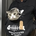 thumbnail image 3 of Sudadera con capucha para amantes de los gatos, jerséis con bolsillo para orejas de animales, pata de perro canguro, envío directo, 3 of 4
