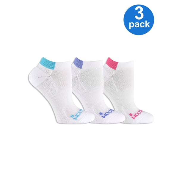 Fruit of the Loom Women's Fit For Me Breathable Nylon No Show Socks 3