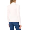 thumbnail image 2 of CeCe womens  Rib Knit Puff Sleeve Turtleneck Top, m, White, 2 of 3