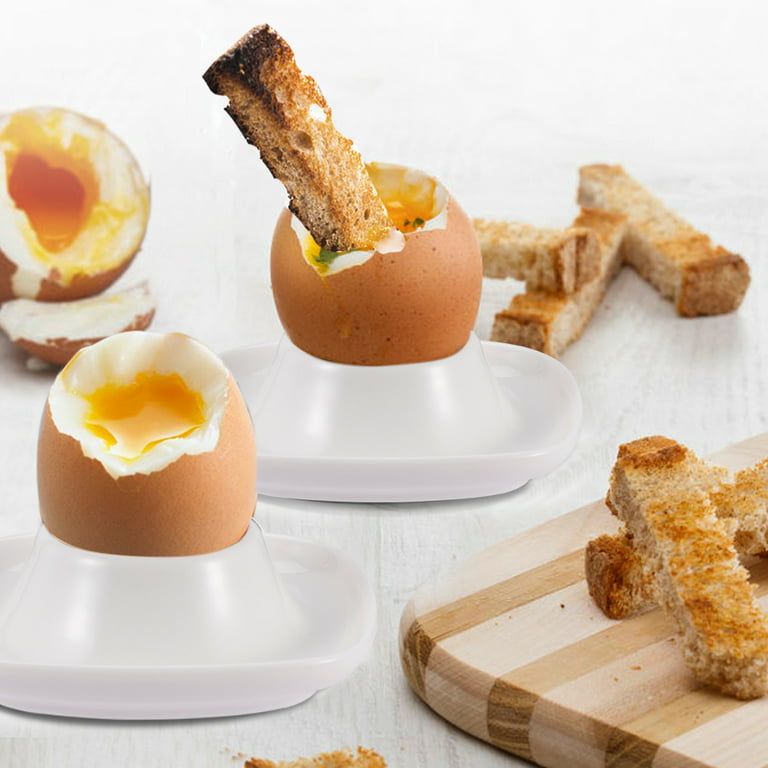 Hasense Ceramic Eggs Cups for Soft Boiled Eggs, Porcelain Egg