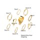 thumbnail image 3 of Anillos abiertos de aleación, conjunto de 10 piezas, anillos de perlas con personalidad, anillo de corazón de amor Sailing Electrónica, 3 of 5