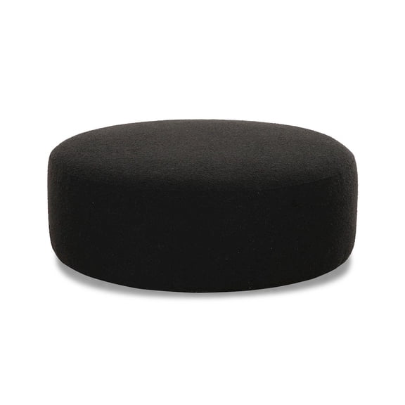 TOV Furniture Broohah Black Boucle Ottoman