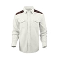 thumbnail image 4 of thefmos Men's Plus Size Long Sleeve Corduroy Shacket Fall Winter Casual Button Down Shirt Classic Collared Work Outfits Tops, White XL, 4 of 9