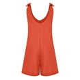 thumbnail image 5 of IROINNID Short Jumpsuits for Womens Summer Casual Sleeveless Romper Loose Adjustable Spaghetti Strap Shorts Jumpsuits with Pockets Clothes(Orange#1,S), 5 of 7