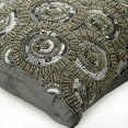 thumbnail image 2 of Decorative Pillow Cover, Silver Pillow Cover, 24x24 inch (60x60 cm) Silk Pillow Cover Couch, Sofa, Bed, Silver Beaded Concentric Circle Pillow Cover, Silver Pillow - Honestly Silver, 2 of 3