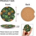 thumbnail image 3 of Car Coaster 2 Pack, St. Patrick's Day Clover Absorbent Ceramic Cup Holder Coaster with Fingertip Grip for Car Van Wheels Boats Trucks Home Decor, 3 of 6