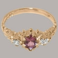 thumbnail image 5 of LBG British Made 14k Rose Gold Pink Tourmaline & Diamond ring Womens Anniversary Ring - 33 size options - Size 11.75, 5 of 8