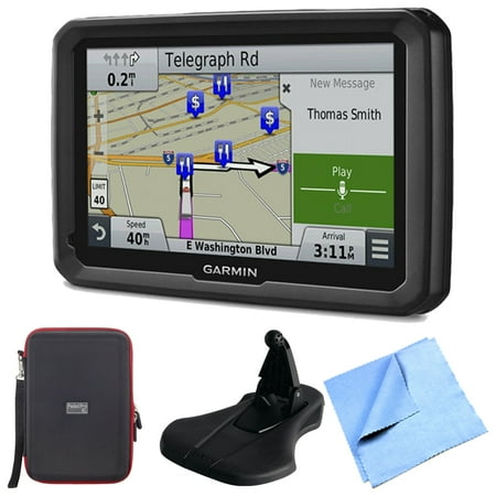 Garmin Dezl 770lmthd 7 Gps W / Lifetime Map / traffic Updates Case / friction Mount Bundle - Includes 7 Gps Navigation System, Mount, Pocketpro Xl Hardshell Case For 7 - inch Tablets And Cleaning Cloth