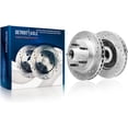 thumbnail image 4 of Detroit Axle - Front Brake Kit for Chevy Tahoe GMC Yukon C1500 Express 1500 C1500 Suburban Drilled and Slotted Brake Rotors Ceramic Brakes Pads Replacement: 12.72" Front Rotors, 4 of 7