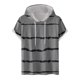 thumbnail image 1 of Pantalones Cortos Casuales para Hombre Impresión Digital Pullover Camiseta con Capucha Deportiva de Fitness, Blusa de Cuello Redondo de Poliéster para Al Aire Libre, Diaria Y Toda la Temporada, 1 of 4