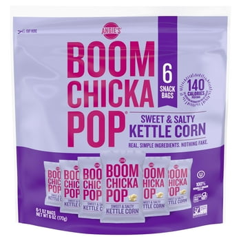 Angie's Boomchickapop Sweet & Salty Kettle Corn, 1 oz, 6 Count