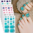 thumbnail image 2 of 8PCS 3D imitation diamond toenail stickers laser three-dimensional hot stamping nail polish film nail stickers waterproof, 2 of 12