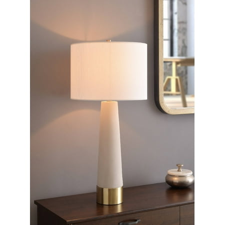 Brass Antique Table Lamp - Audra Concrete and Antique Brass Table Lamp