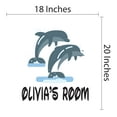thumbnail image 3 of Cute Whale Kids Cartoon Wall Stickers- Customised Name Giant wall Decal for Nursery Room, Classroom, Playroom Art -Easy to Apply and Peel- Size : 18" x 20"., 3 of 4