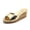 GOLD, variant on Women Strap Cork Wedge Slide Sandals, Open Toe Slip On Platform Wedge Heels Comfort Summer Beach Casual Dressy Walking Shoes, Runs Large, Size Down Recommended