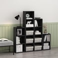 thumbnail image 3 of Librería Furinno Luder con forma de cubo de 2 niveles, madera negra, 3 of 6