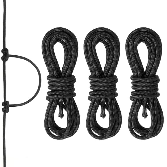 Uxcell Archery D Loop Rope String Nocking Loop Rope Serving Thread Release Material for Compound Bowstring Black