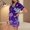 Purple, variant on Christmas Printed Short Sleeve Sleep Suit Women Top and Shorts Button Pajamas Loungewear BU1 s Short Sleeve Nightwear