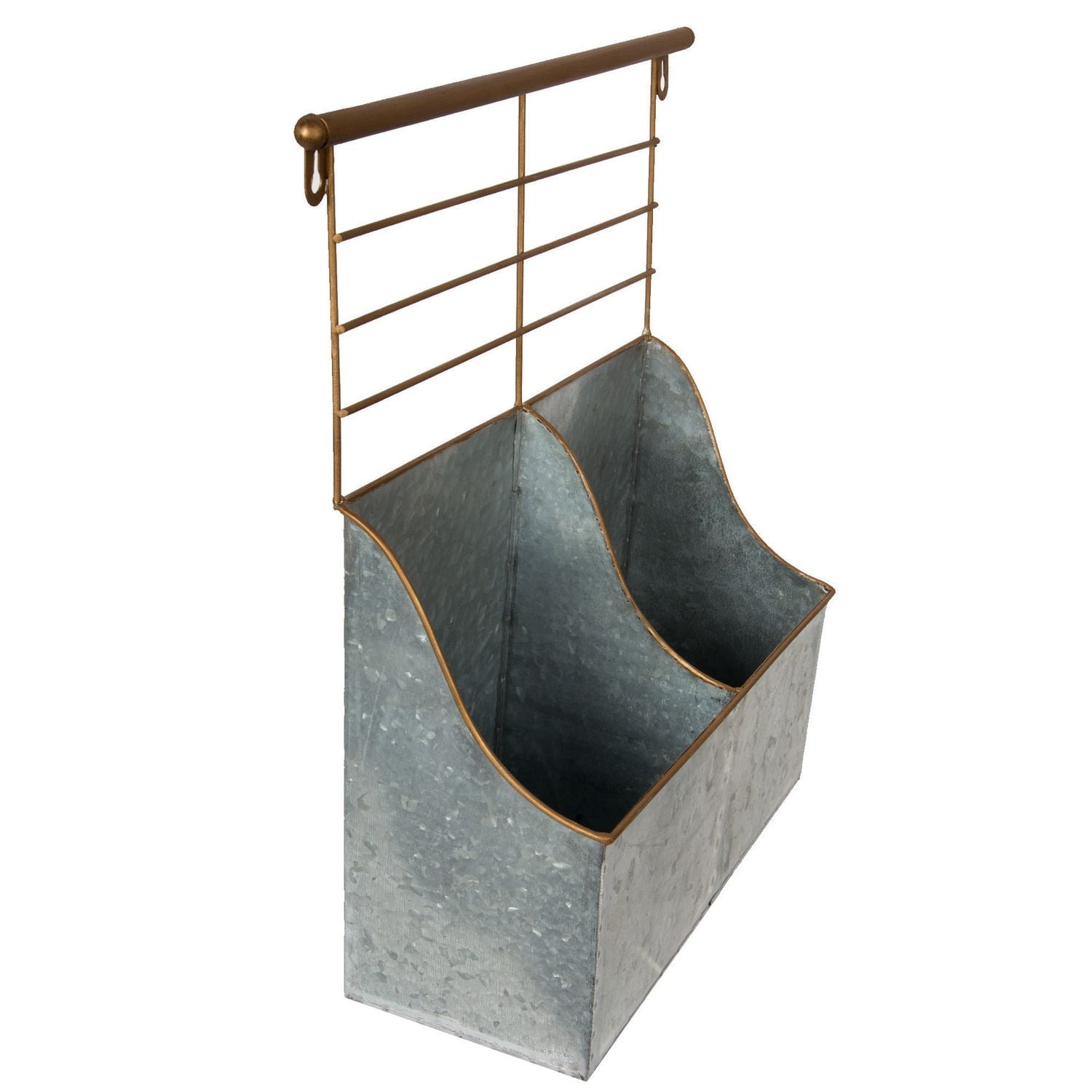 Truu Design Bac de rangement 2 compartiments avec rack