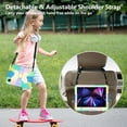 thumbnail image 6 of Compatible with iPad Pro 11 2022/2021/2020/2018/Air 4/Air 5, Case for Kids Boy Girl Gift, Cute Butterfly Wings Kickstand Shockproof Silicone Heavy Duty Rugged Cover with Shoulder Strap -Colorful Green, 6 of 7