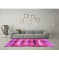 thumbnail image 3 of Ahgly Company Indoor Round Abstract Pink Modern Area Rugs, 6' Round, 3 of 4