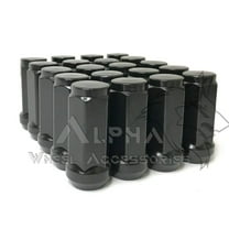 24 Black 14x1.5 Acorn Lug Nuts 2" XL For 2015 Newer Ford F-150 Limited Raptor