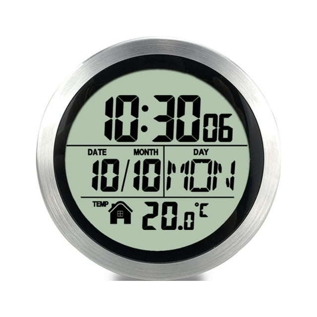 Amdohai No Punching Suction Cup Clock Home Clock Waterproof Bathroom Washroom Clock Kitchen Clock LCD Digital Display Clock Temperature Detector
