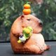 thumbnail image 1 of Cute Animal Statues Capybara Decoration PVC Hand Painted Model Toy, 1 of 4