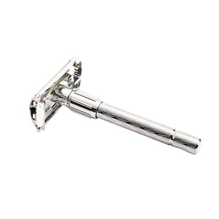 Wswqop Adjustable Double Edge Safety Razor Shaving Razor with Blade Long Handle Classic
