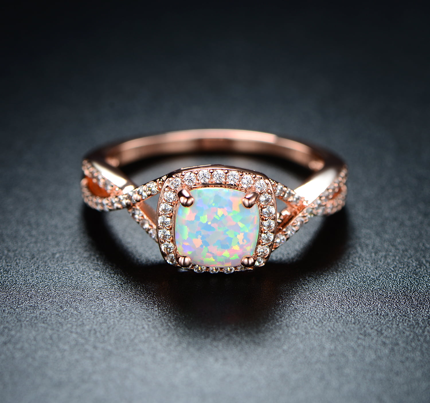 T&T Jewelry Orange Fire Opal Rings Fashion Overlay Jewelry For Women Wedding Rings 
