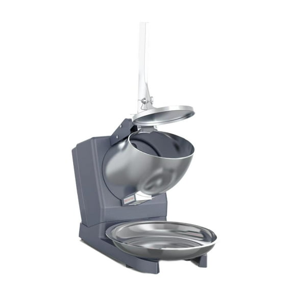 Trituradora de hielo Uso doméstico Conveniente utensilio de cocina Máquina para hacer hielo Máquina multifunción para afeitar hielo para acampar Resta Gris