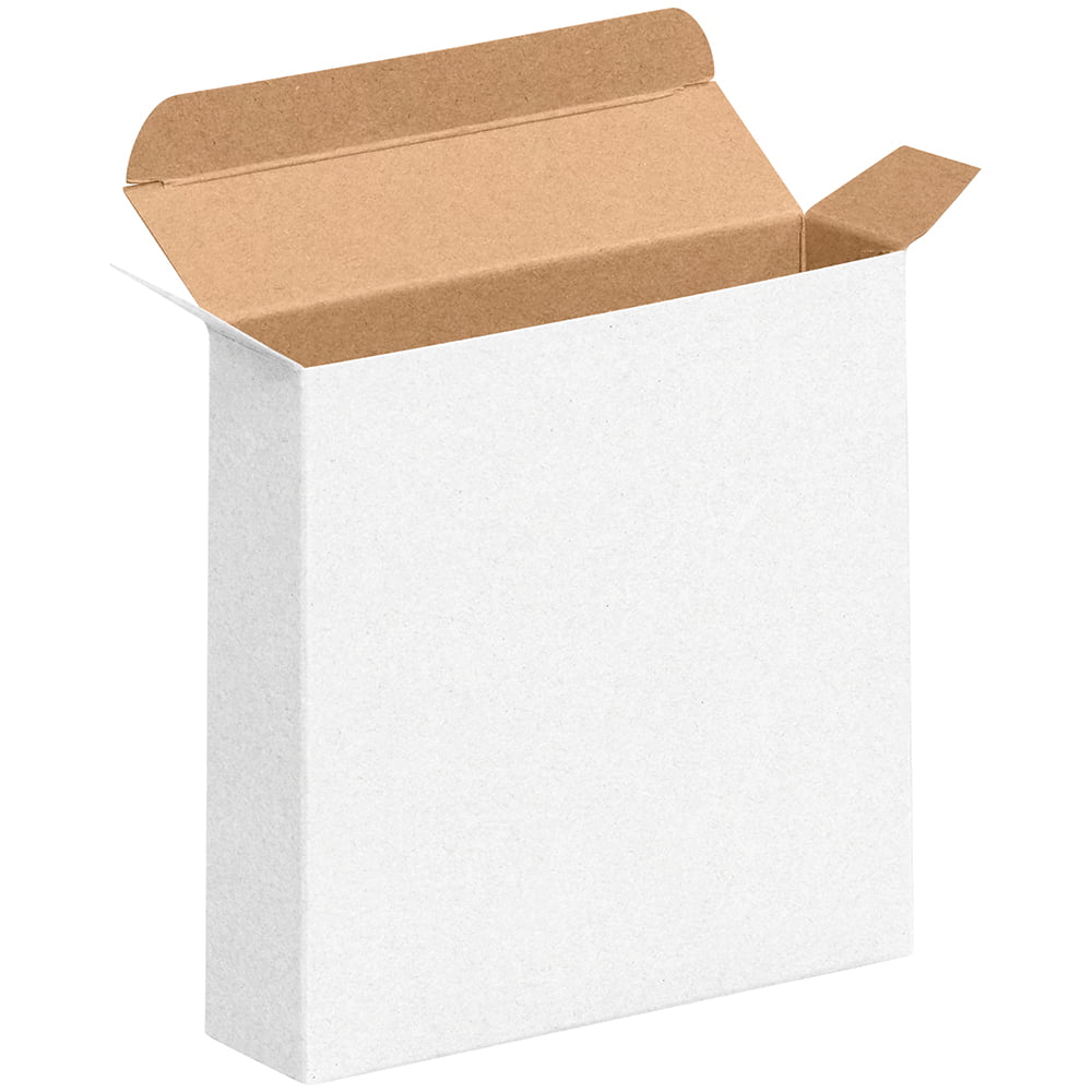 3 5/8 x 1 x 3 5/8 1000/Case Kraft Reverse Tuck Folding Cartons
