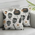 thumbnail image 3 of Acheng Classic Mexican Culture Sugar Skull Graphic-Cinco De Mayo Throw Pillow Covers,Set of 2 Multicolor 20x20in, 3 of 7