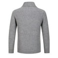 thumbnail image 3 of Men's Cardigan Winter Fashionable Knitted Sweater Jacket European Style Casual Solid Color Comfortable Lightweight, 3 of 9