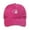 R Hot Pink, variant on Womens Washed Baseball Cap Heart Dog Paw Print Sun Hat Outdoor Visor Cap Black