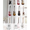thumbnail image 6 of Music Sheer Curtains 63 Inch Length 2 Panels Set for Living Room/Bedroom, Red Beige Guitar Modern Art Kitchen Curtains with Grommet Semi-Sheer Curtains Drapes Voile Window Treatments 42"x63"x2, 6 of 7