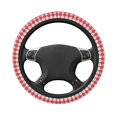 thumbnail image 3 of Naloa Red Plaid Daisy Elastic Steering Wheel Cover, Auto Steering Wheel Cover – 15 Inch , Comfortable Grip, Fit Suvs,Vans Cars,Trucks, 3 of 8