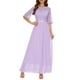 thumbnail image 1 of Vestido largo Wedtrend con estampado floral para dama de honor 2024 para mujer, color lavanda, 1 of 6