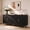 Charcoal Black, variant on Entrintou Fashion 4 Doors Blue Sideboard, 65"inch , Kitchen, Living Room, Bedroom