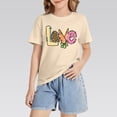 thumbnail image 6 of YunPes Girls T Shirts Loose Fit Short Sleeve Kids Summer Tops Soft Casual Crewneck Basic Tees Cute Birthday Outfits Easter Shirt, 6 of 8