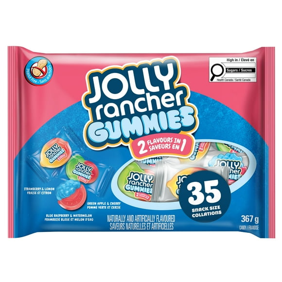 35ct Peanut Free Jolly Rancher 2 Flavours in 1 Gummies 367g, 45pk, 35ct Jolly Rancher 2-1 Gummies