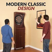 Hathaway Outlaw Free Standing Dartboard & Cabinet Set - Cherry Finish