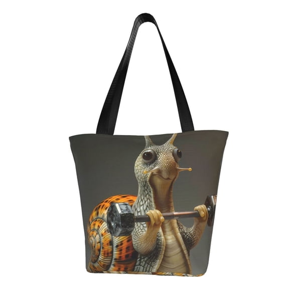 Easygdp Surreal Weightlifting Snail Shoulder Bags for Women,Crossbody Bags Shoulder Purse Handbag for Women