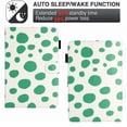thumbnail image 5 of Case for 7 Inch Android Tablet/Galaxy Tab A 7-Inch SM-T280 /Galaxy Tab 4 7" T230 /Onn 7 Inch, PU Leather Folio Kickstand Cover, Wave Point Pattern with Pen Slot & Card Slots, White + Green, 5 of 9