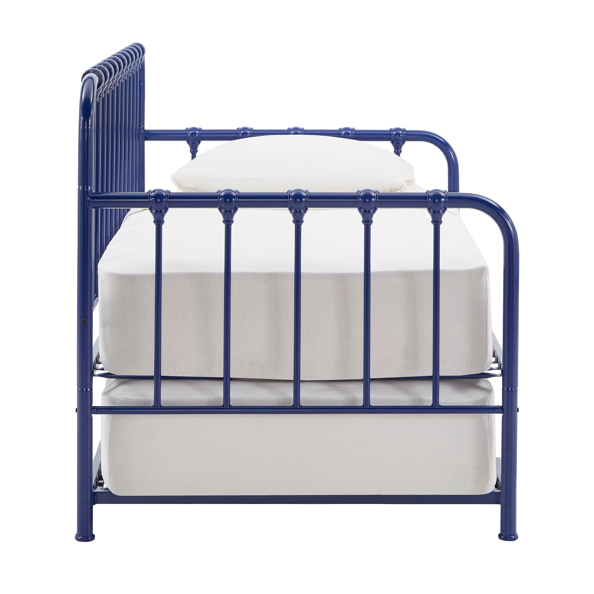 Weston Home Luca Metal Twin Daybed with Lift-up Trundle, Navy Blue