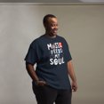 thumbnail image 2 of Music Feeds My Soul Vintage Musician Music Lover Graphic classic tee (Navy, S), 2 of 2