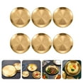 thumbnail image 3 of Miangastore Assiette à Dessert Dorée Lot de 1 5.5x5.5x0.35 Po Acier Inoxydable, 3 of 8