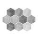 thumbnail image 4 of 10 Unids Cemento y Blanco Etiqueta de Piso Hexagonal Extraíble Antideslizante Azulejos Pegatinas Etiqueta de Baño Decoración Del Hogar, 4 of 4